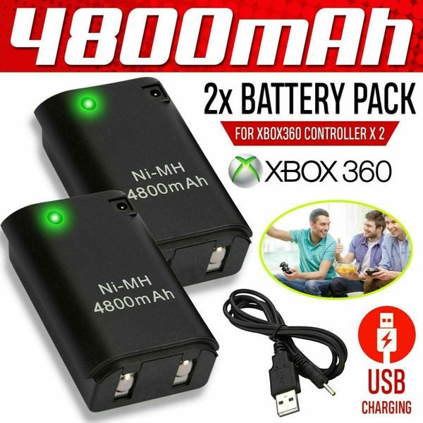 Monumento crisis defecto 4800mAh Battery Pack with USB Charger Cable For Xbox 360 Wireless Controller  | Wish