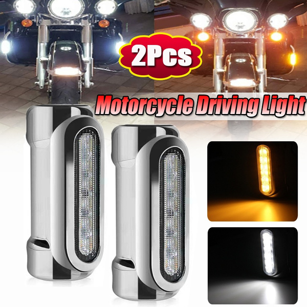 2Pcs/Set Motorcycle Highway Bar Lights Switchback Driving Crash Bar