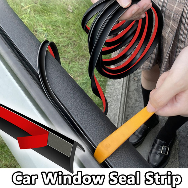 1M/2M/4M Car Window Seal Strip Universal Soundproof Car Window Lift Sealing  Strips Auto Rubber Side Window Filler V Shape Weatherstrip Noise Insulation