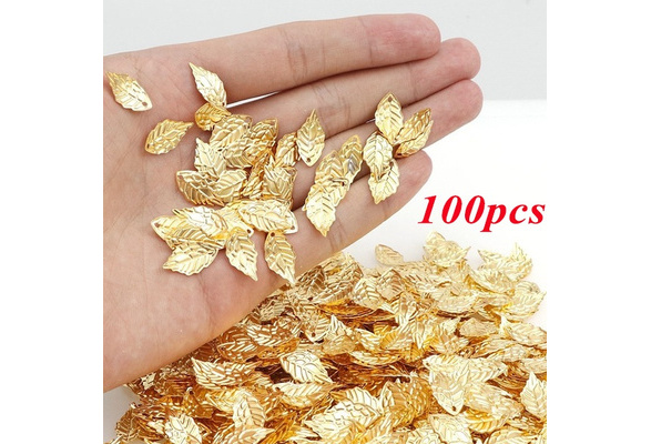 100pcs Metal Stamping Leaf Earring Charms Pendants DIY Floating Charms Jewelry Making