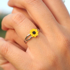 wedding ring, Gifts, Engagement Ring, Sunflowers