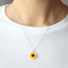 Pendant, bridesmaidsnecklace, Sunflowers, Gifts