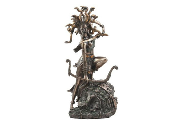 Greek Goddess Medusa Drawing Bow And Arrow Figurine Gorgon Sister Ston–  Ebros Gift