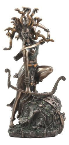 Greek Goddess Medusa Drawing Bow And Arrow Figurine Gorgon Sister Stone  Gaze