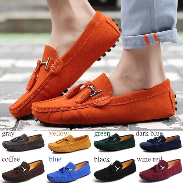 Mens Real Leather Loafers Shoes Moccasins Driving Slip On ZAPATOS Sapatos