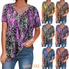 Summer, Plus size top, leopard print, summer t-shirts