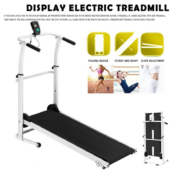 Folding Manual Treadmill Walking Machine Exercise Incline Fitness Gym Home 2020 