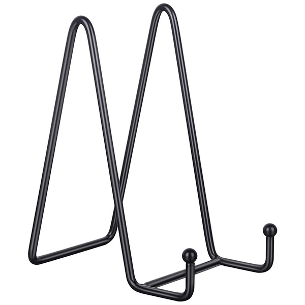 large- Plate Stands for Display - Black Iron Easel Plate Holder