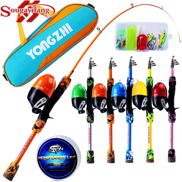 Sougayilang Kids Fishing Pole Portable Telescopic Fishing Rod and Reel Combo  Kit with Spincast Fishing Reel Tackle Box for Boys Girls Youth