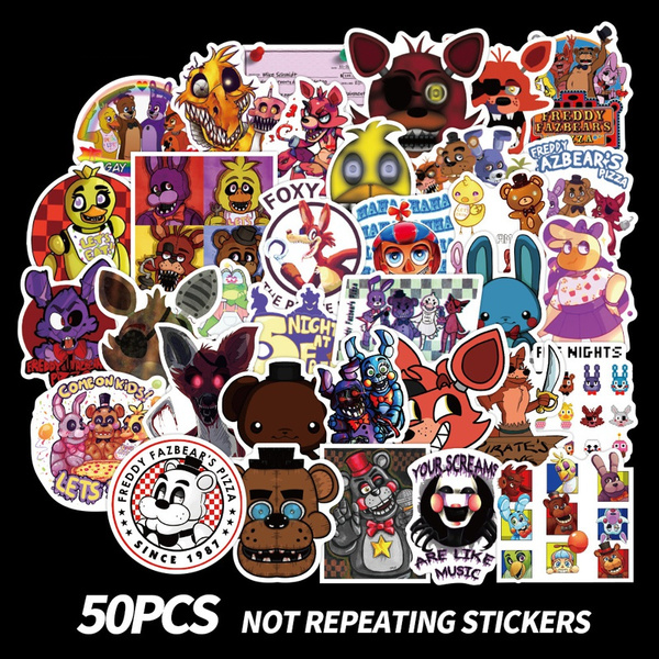 Five Nights At Freddys Round Stickers Freddy Fazbear Decorative Stickers