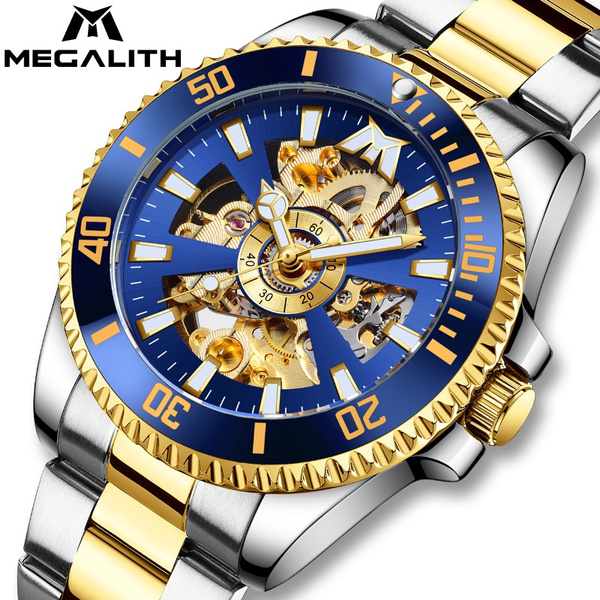 MEGALITH Brand Mens Watches Automatic Mechanical Wrist Watch