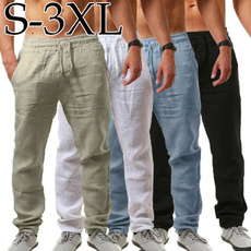 Summer, elastic waist, men trousers, pants
