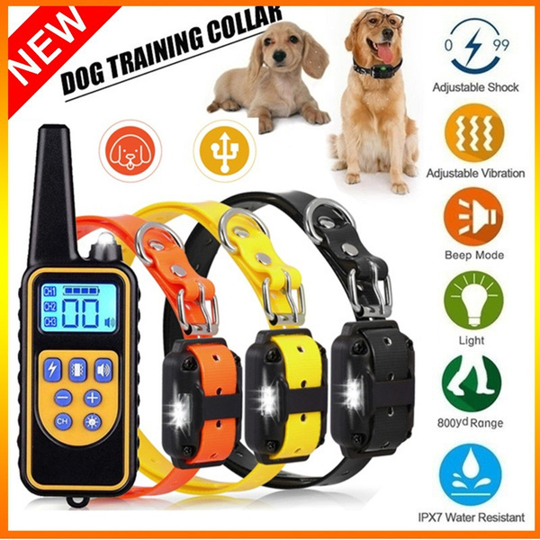Waterproof 800m Remote Control E-Collar Pet Electric Training Collar For Dogs