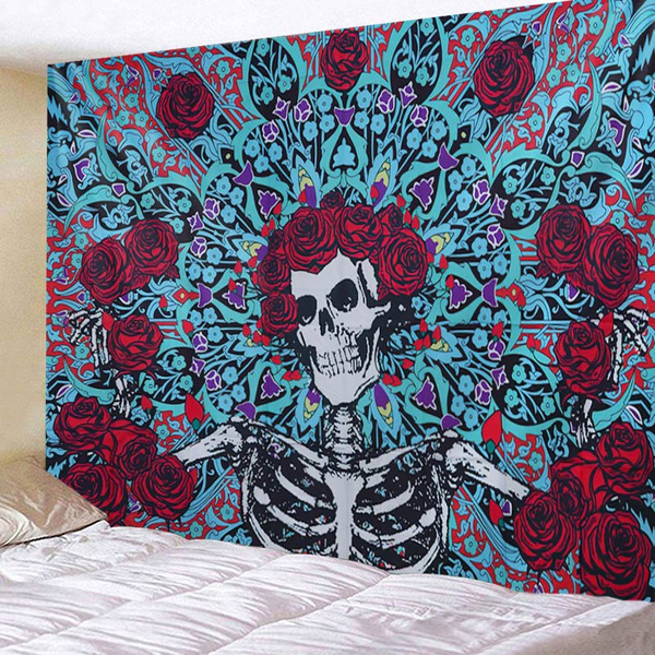 Grateful Dead Skeleton and Roses Tapestry