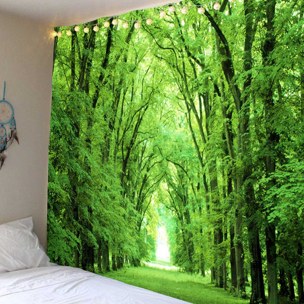 Bamboo Forest Tapestry Room Wall Hanging Bedspread Tapestry Home Art Decoration 