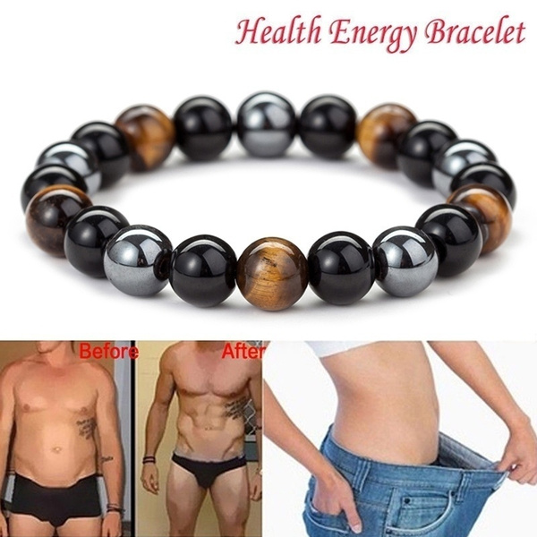 Pulsera De Cuentas De Hematita De Ojo De Tigre Natural A De Pulsera De Cuentas De Hematita De Ojo De Tigre Natural A De