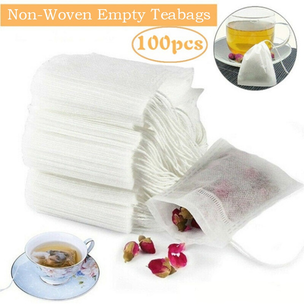 Teabags 5 x 7CM Empty Scented Tea Bags With String Heal Seal Filter 100Pcs/Lot 