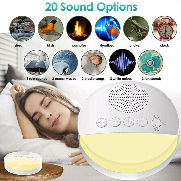 1pc White Noise Nature Sound Machine Sleep Aid Sounds Sleeping Therapy ...