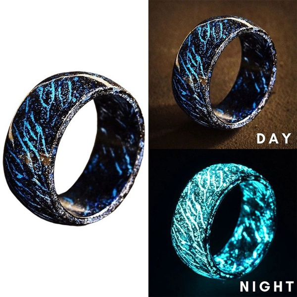 The Dark Ring Jewelry Glow Rings For Women's Men's Glo Black