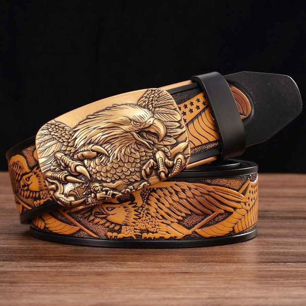 Men's Belts Automatic Buckle Belt Brown Fashion Genuine Leather belts waistband