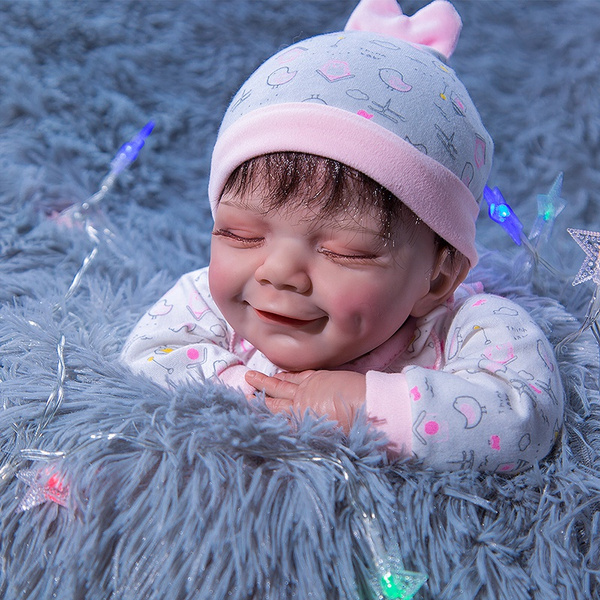 48cm Bebes Reborn Doll Silicone Reborn Baby Doll Adorable Lifelike