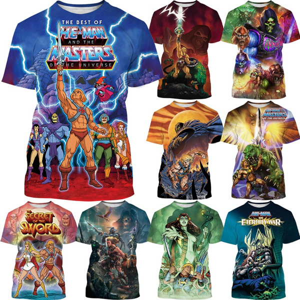 New Fashion Cartoon Anime He-Man Masters Of The Universe 3D Printing Men's  T-shirt Personality Hip-hop Casual Unisex T-shirt Harajuku Style Pullover  Shirt Dress Top | Wish