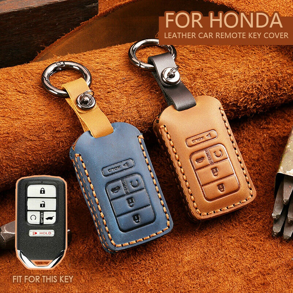 Remote Car Key Fob Cover Case Genuine Leather Holder Shell Bag For