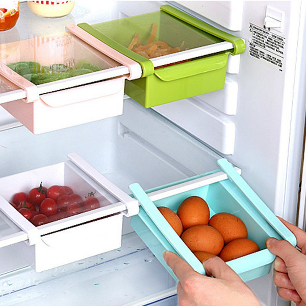 Slide Kitchen Fridge Freezer Space Saver Organizer Storage Rack