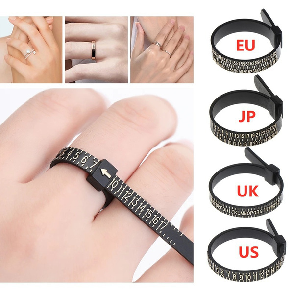 FREE RING SIZER, Reusable & Adjustable Ring Sizer in Full and Half Sizes,  1-17 (Free International Conversion Chart Included).