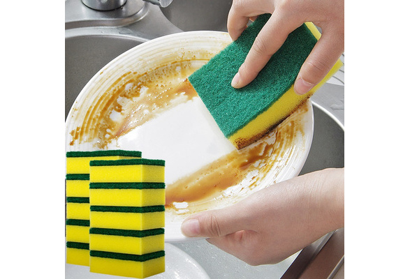 Cheap High Density Sponge Kitchen Cleaning Tools Washing Towels Wiping Rags  Sponge Scouring Pad Microfiber Dish Cleaning Cloth 3 Types