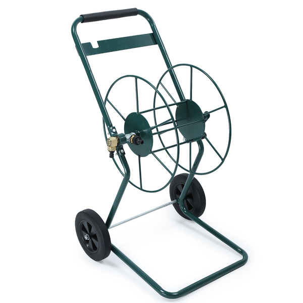 Garden Hose Reel Cart Two Wheels Car Washing Pipe Storage Watering Pipe ...