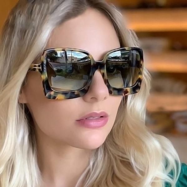 Women Luxury Fashion oversized Black Sunglasses Female Gradient Sun Glasses  Oculos De Sol