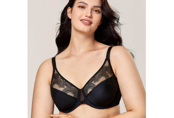 AISILIN Women's Plus Size Lace Unlined Full Coverage Underwire