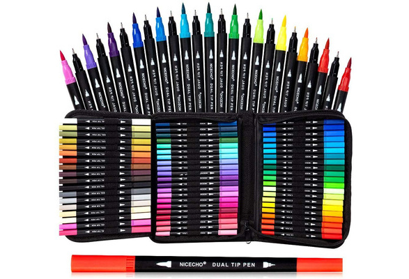 35 Dual Markers Pen for Adult Coloring Book, Nicecho Coloring Brush Art  Marker, Fine Tip Pens - Drawing Instruments - Los Angeles, California, Facebook Marketplace