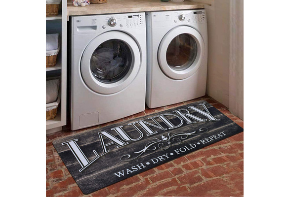 Please do not wash or dry rugs with rubber backing - 123 Laundry Solutions