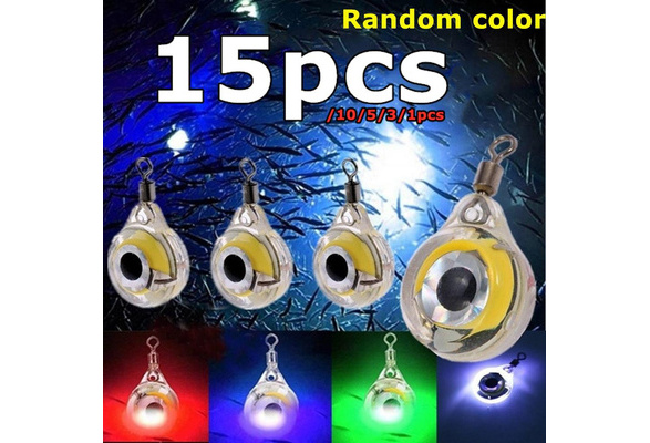 15/10/5/3/1Pcs Fishing Lights Night Fluorescent Glow LED Underwater Night  Fishing Light Lure For Attracting Fish LED Fishing Supplies(Random Color)