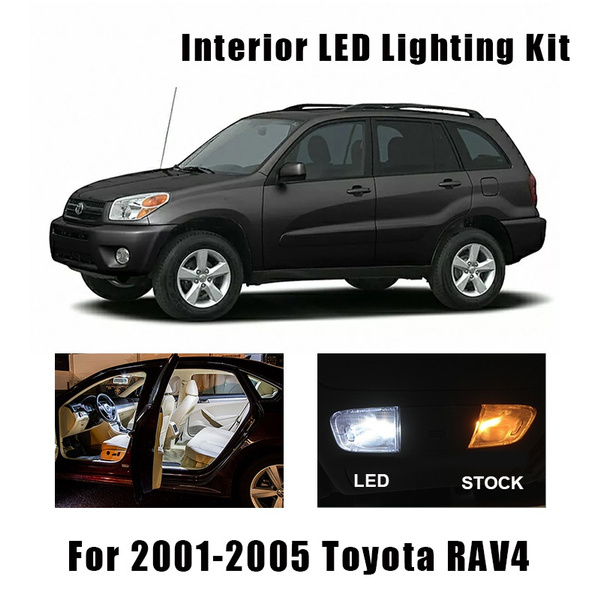 8 Bulbs White Canbus Interior Led Car Ceiling Light Kit Fit For Toyota Rav4 2001 2002 2003 2004 2005 Map Dome Cargo License Plate Lamp Wish