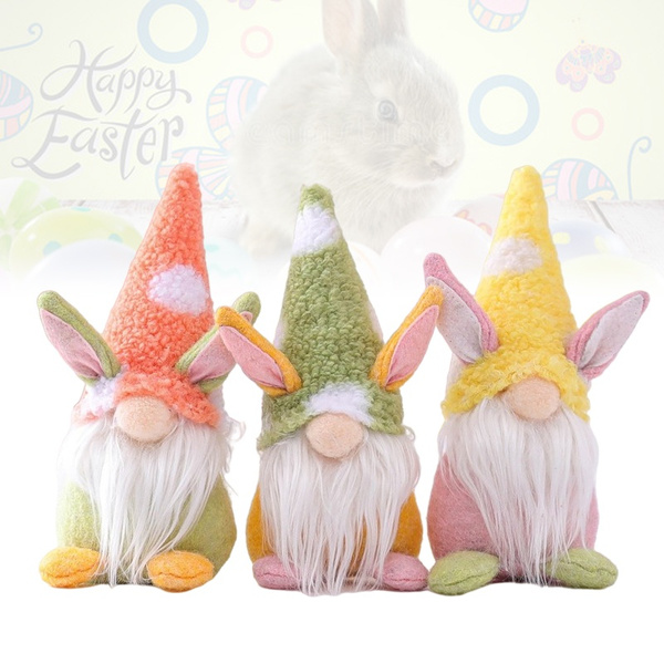 Rabbit Easter Bunny Gnome Easter Plush Dwarf Home Party Decorations Kids Toys 