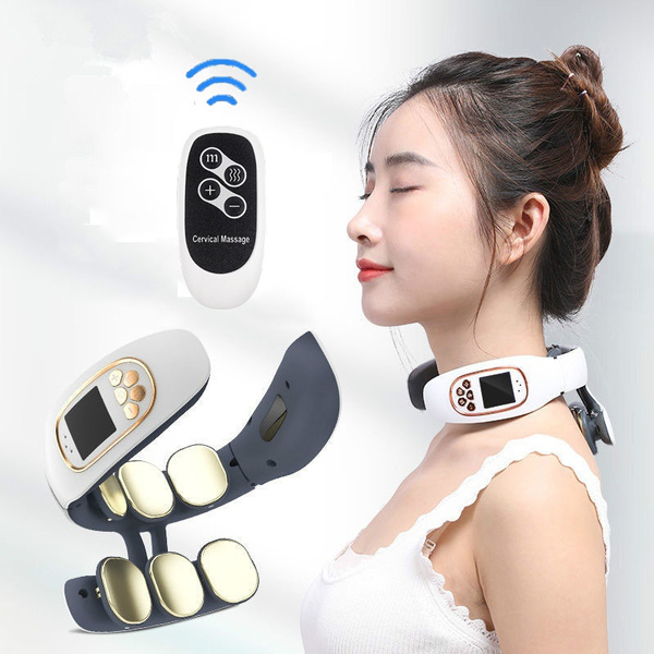 Cervical Vertebra Massage Device, Smart Heating Neck Massager Electric  Pluse Pain Relief For Shoulder Head