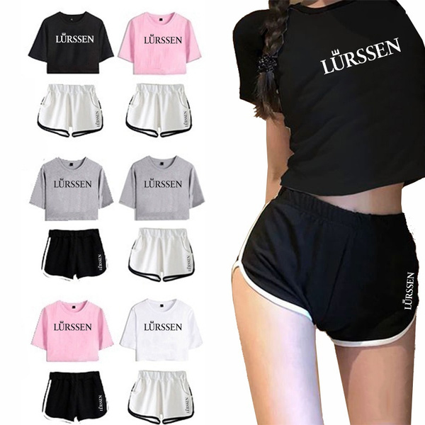 Trending Summer Women Tracksuits Casual Crop Top And Shorts Suits Girls Home Dress Wish