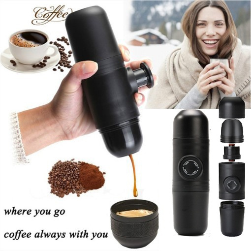 Espresso Coffee Machine Makers Portable Hand Pressure Camping Coffee  Machine NEW