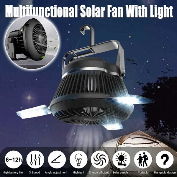 6 in 1 Portable Outdoor Led Camping Lantern with Fan