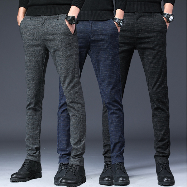 High Quality Men's Business Pants Slim Fit Business Pants Comfortable ...