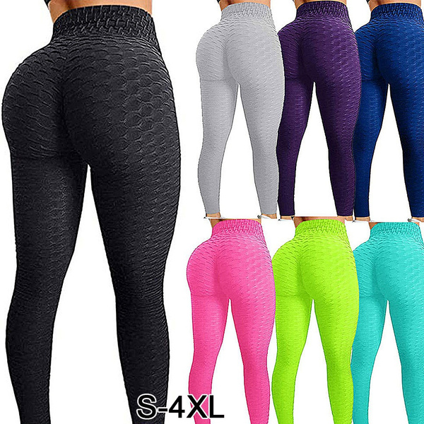 Famous TikTok Leggings, Yoga Pants for Women High Waist Tummy Control Booty  Bubble Hip Lifting Workout Running Tights