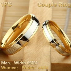 Couple Rings, wedding ring, gold, Simple