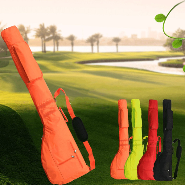 Foldable Golf Club Bag Soft Portable Bag Driving Range Training Practice Golf Bag Travel Case