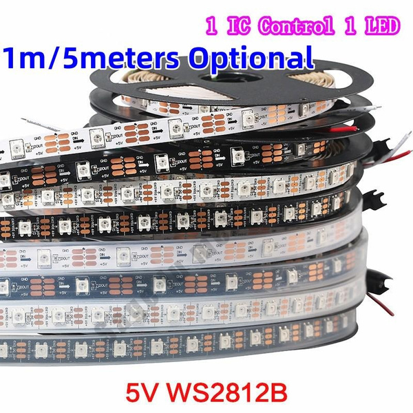 1-5m WS2812B Led Lights WS2812 RGB Strip Individually Addressable Smart Pixel 5V 