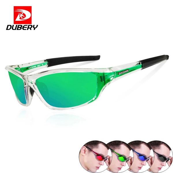 DUBERY Outdoor Sports Polarized Sunglasses for Men Night Vision Cycling  Driving Fishing Travel Sunglasses Men Lightweight Blue Mirror UV Protection Goggles  Men's Sun Glasses Male Shades Anti-Glare