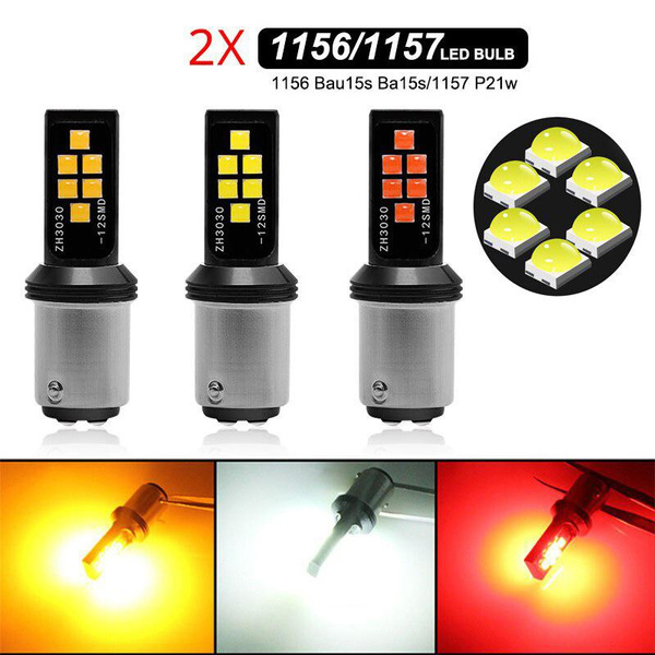 2x Signal Lamp P21w Led Ba15s 1156 Py21w Bau15s Bulb 3030SMD Canbus 1157 Led  Bay15d P21/5w Turn Brake Backup Light 12V