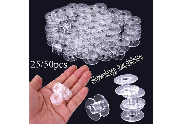 Delysia King 25/50 Empty Bobbins for Sewing Machines, Plastic Bobbins,  Sewing Threads, Household Sewing Machine Accessories